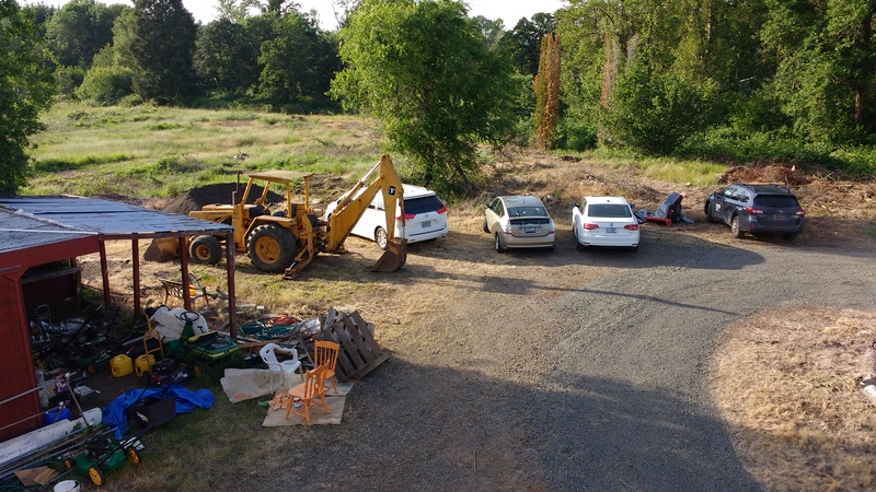 Goliath the Backhoe, four cars.