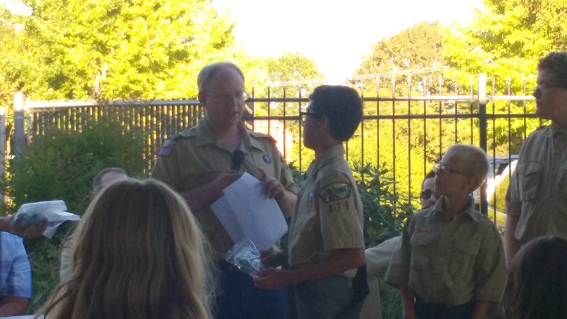 Mikey's first scout court of honor.