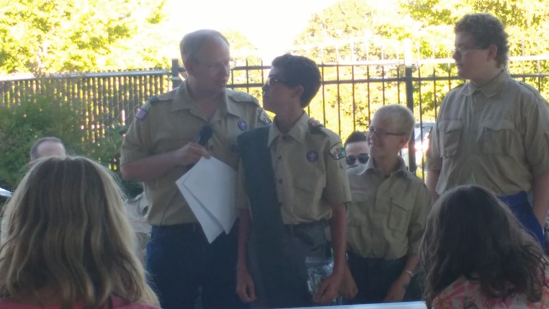 Mikey's first scout court of honor.