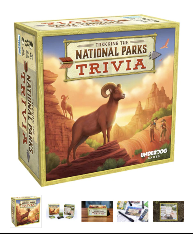Lois didn't buy this one,,... "Trekking the National Parks Trivia" game for Rosewold.