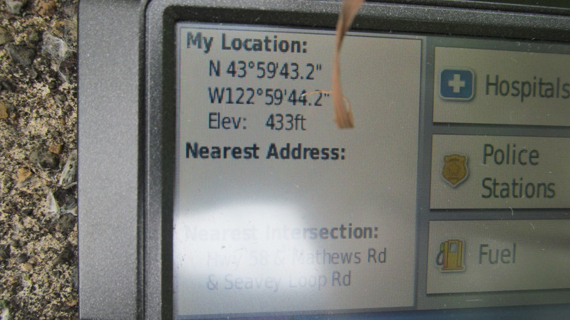 GPS n43.2 w44.2 at empty trailer pad