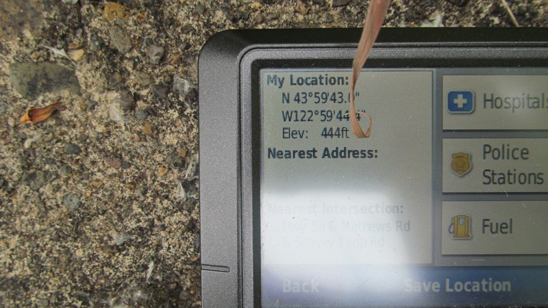 GPS n43.0 w44.4 at empty trailer pad