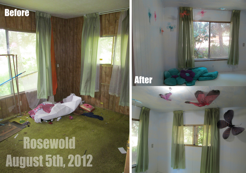 Butterfly Room Before and After (to Aug 5, 2012)