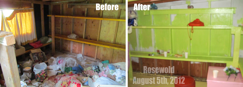 Clubhouse Room Before and After (to Aug 5, 2012)