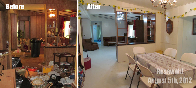 Dining Room and Living Room Before and After (to Aug 5, 2012)