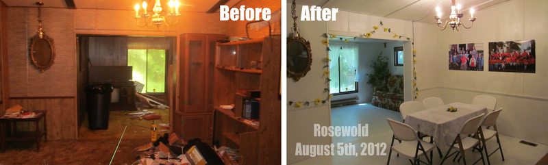 Dining Room Before and After (to Aug 5, 2012)