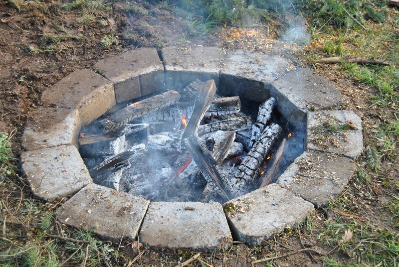 The picnic area fire pit.