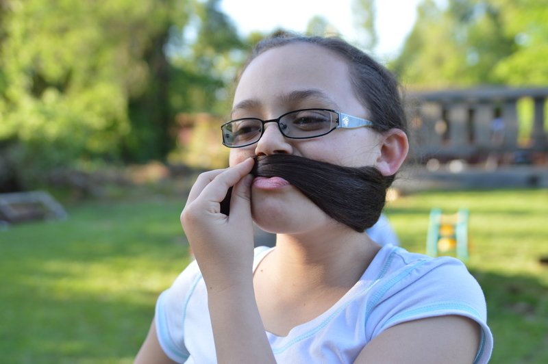 Shannon with Mustache.