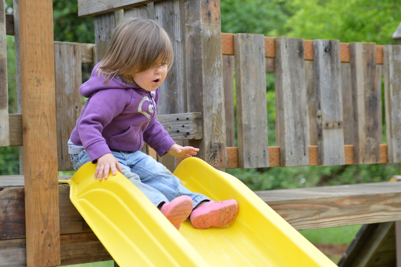 Emily on the slide.