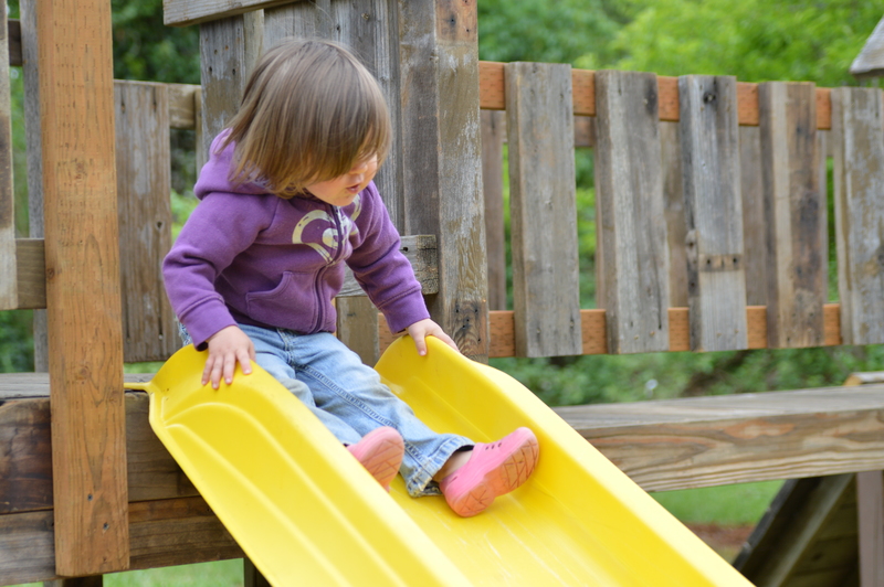 Emily on the slide.