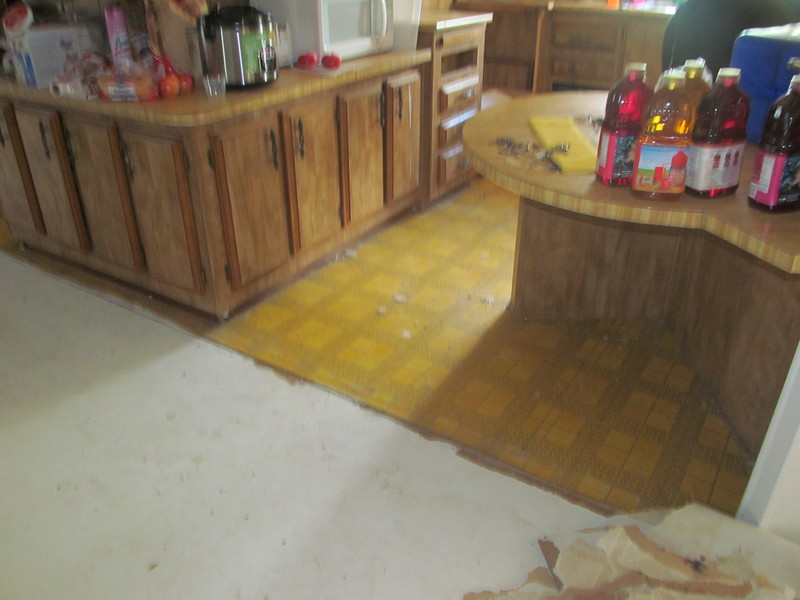 So after we finish the top layer of flooring we have the bottom layer to take out. :-)