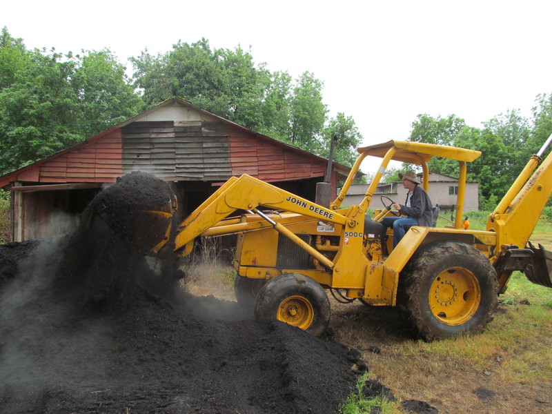 Compost and Goliath the Backhoe.