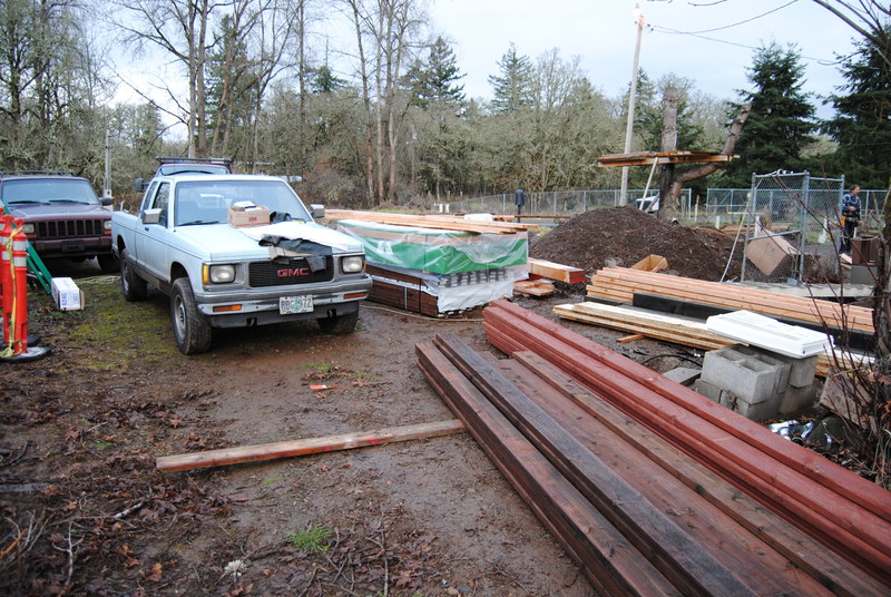 Lumber to be used in construction.