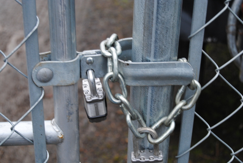 Lock on the north gate.