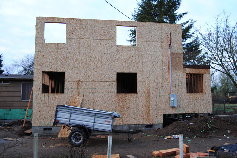 North face of the addition.
