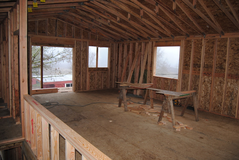 Lois's Loft, looking across the middle to the northwest corner. Vaulted ceiling is visible.