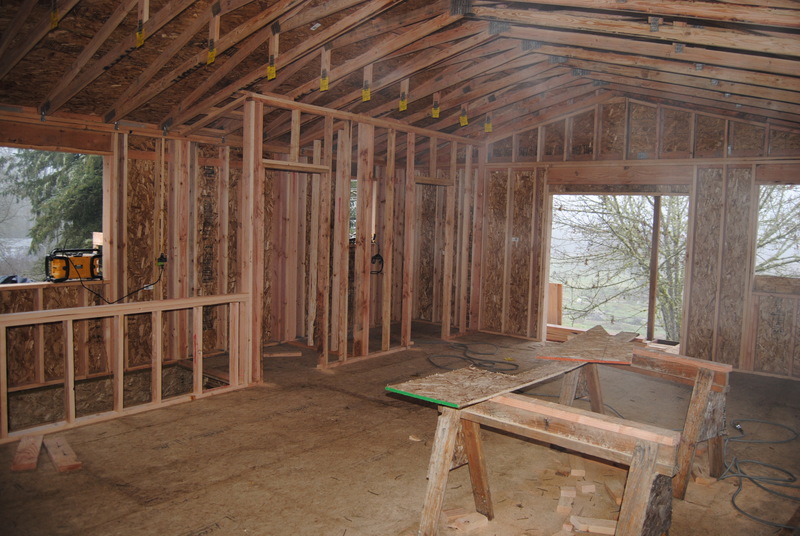 Lois's Loft, looking across the middle to the southwest corner. Storage room and bathroom are visible.