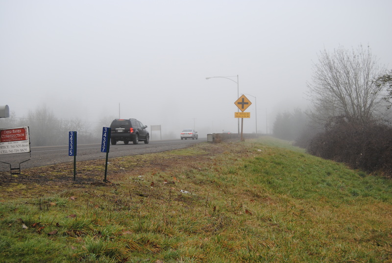 Fog on highway 58.