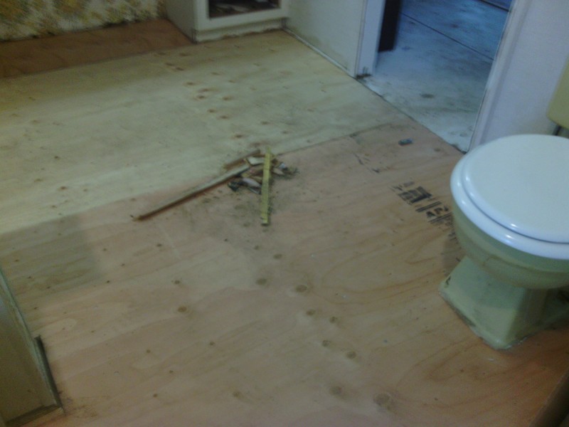 View of the master bathroom floor.