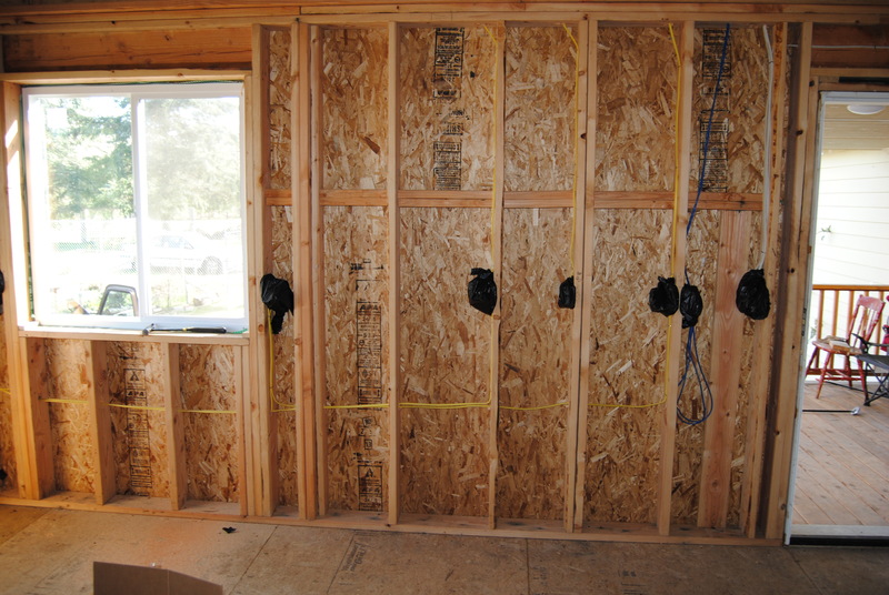 Don's study, East wall, ready for insulation and drywall.
