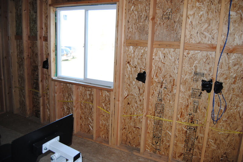 Don's study, North wall, ready for insulation and drywall.