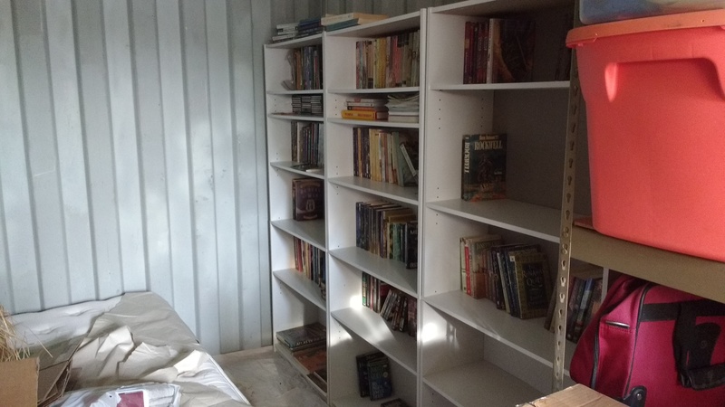 Don bought another book case and made more shelves out of all the parts.