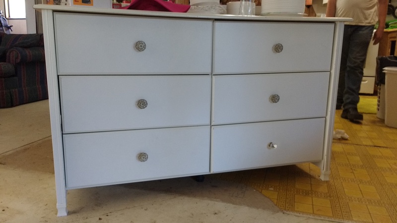 Don fixed the dresser using parts of two dressers.
