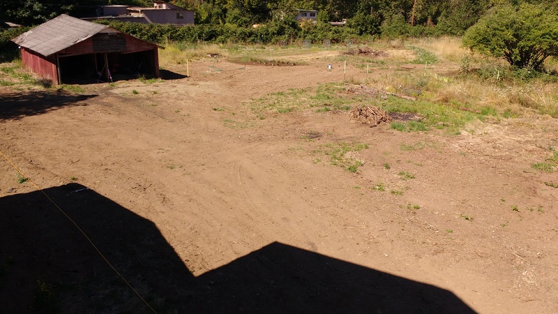 This is our west parking area before the gravel was dumped.