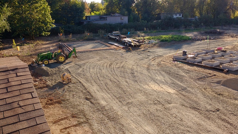 Monday, Sep 26, 2016 The forms were started for the garage/greenhouse/guest building.