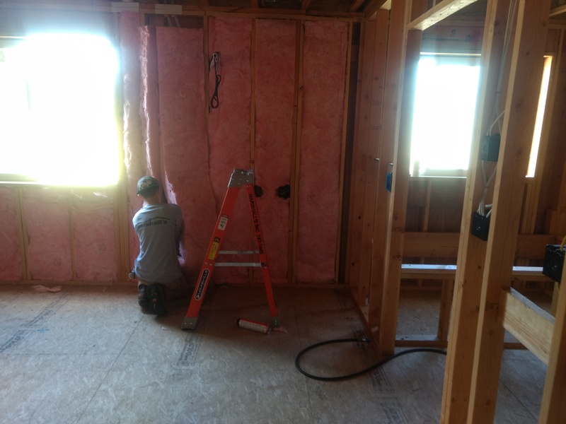 Master bedroom, partially insulated.