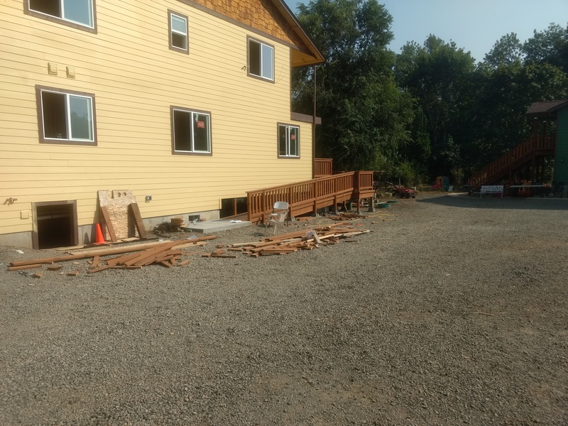 Ramp on the west side of the house