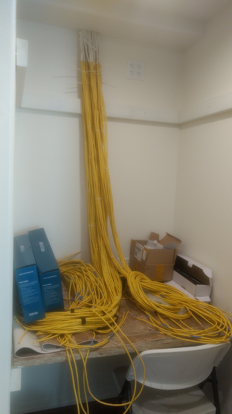 rmn: Network Closet. Is that Rapunzel's hair? Is she trying to escape again?