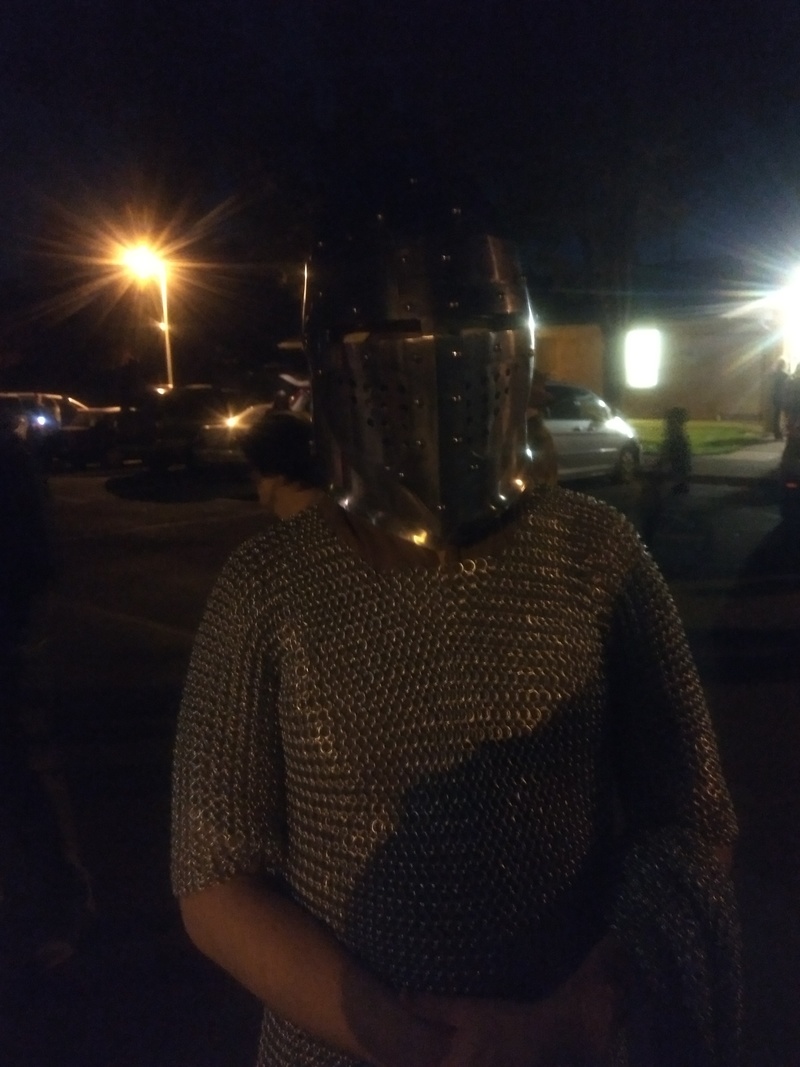 Joseph as a Knight at the E3 Trunk or Treat activity.
