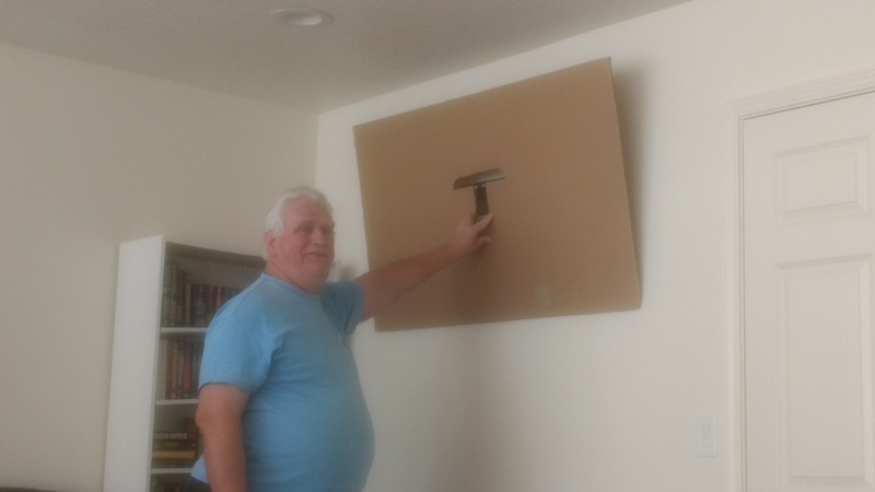 The cardboard is about the size of the TV screen.