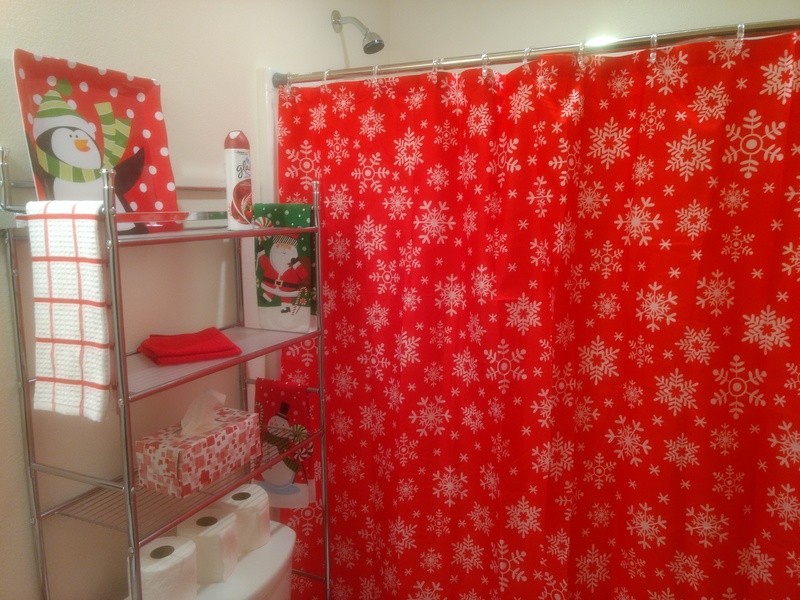 Lois decorated the bathrooms for Christmas a few days early this year.