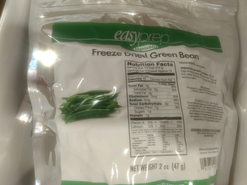 Freeze Dried Breen Bean, courtesy of Lois's big brother Dennis.