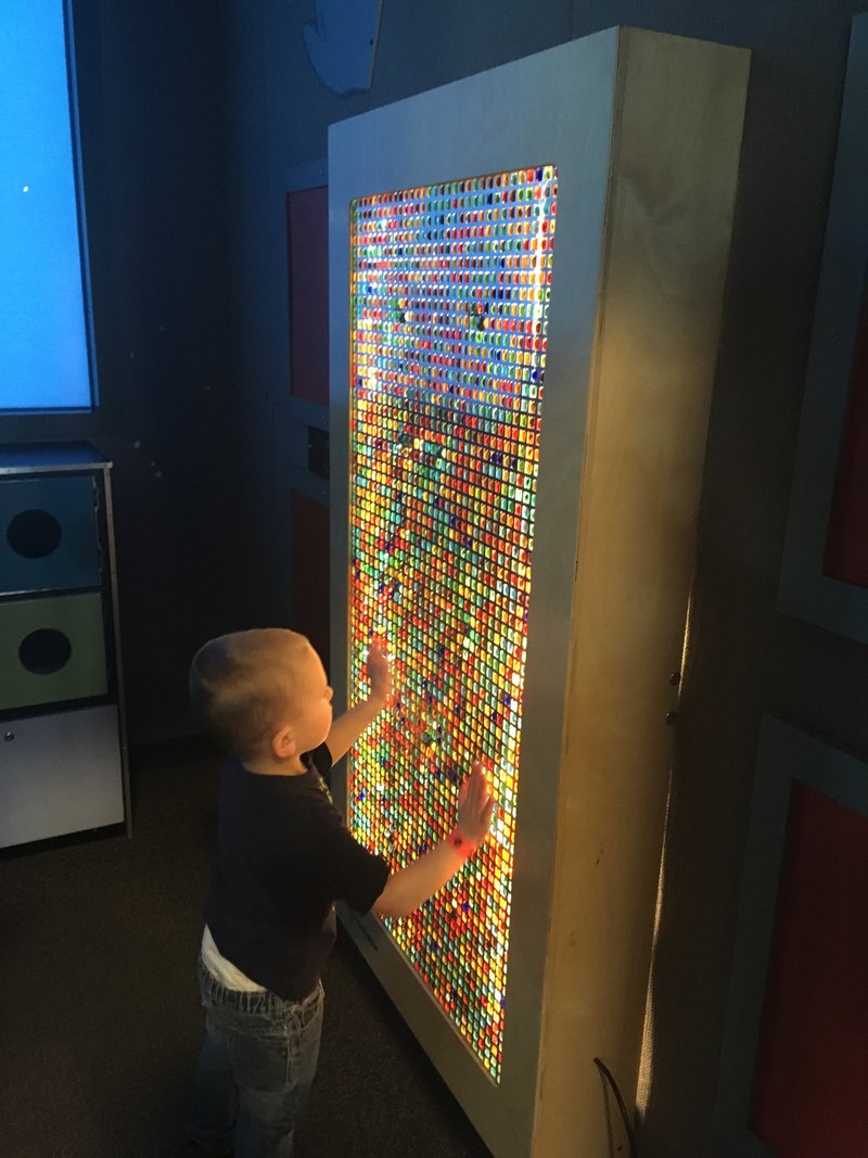 Austin plays Mega Candy Crush marble light wall.