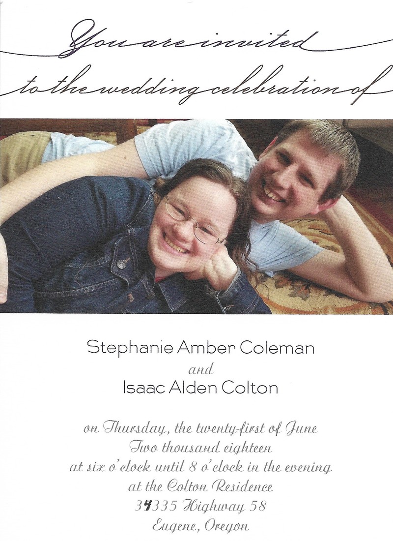 Wedding Announcement. Stephanie and Isaac.