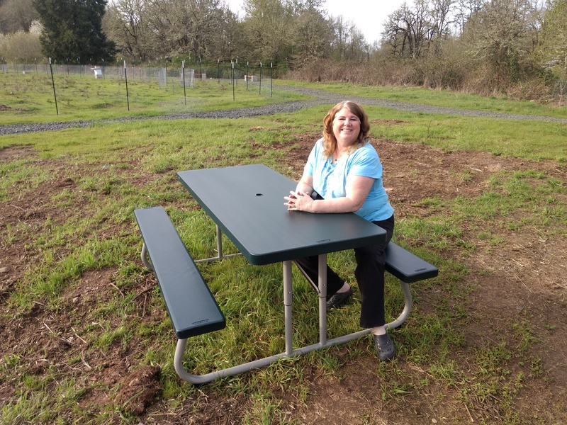 This is the first picnic table that Don and Lois built.