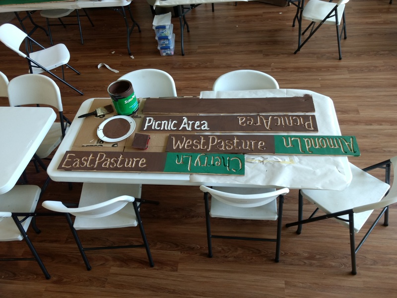 Sign Painting Workshop. Picnic Area and other signs.