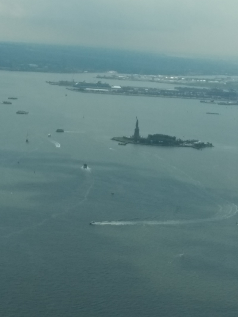 Statue of Liberty seen from World Trade Center Observation Deck.