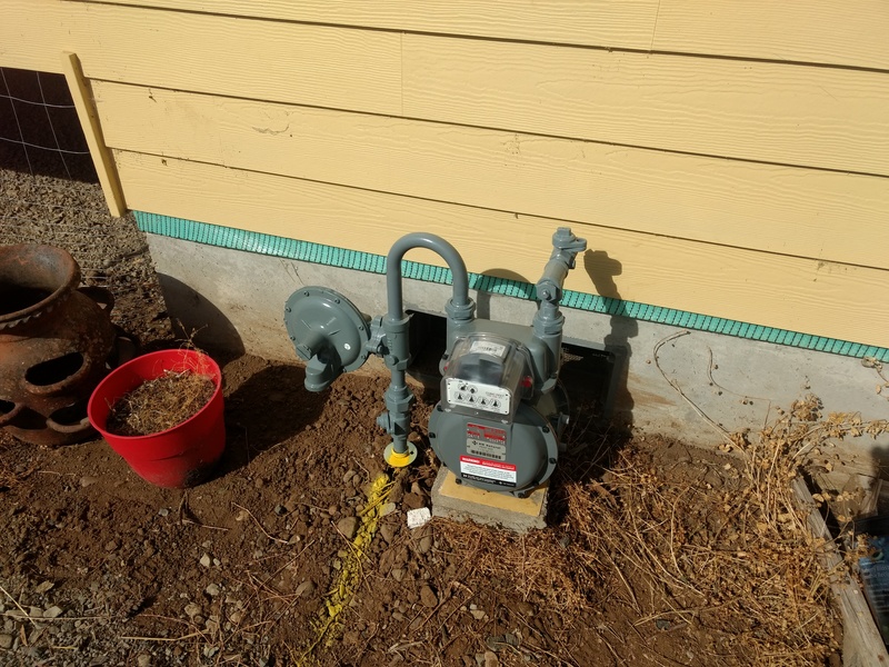NW Natural Installation: Meter attached.