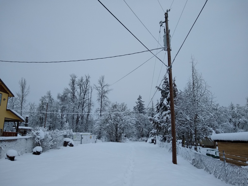 Rosewold Lane, and power line.