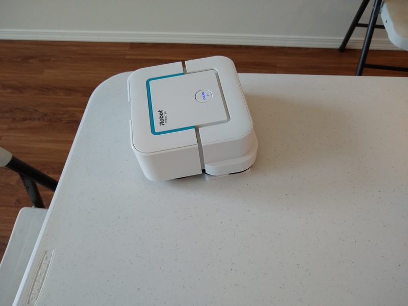 Our new little robotic floor cleaner. It remains to be seen whether it will actually be useful.