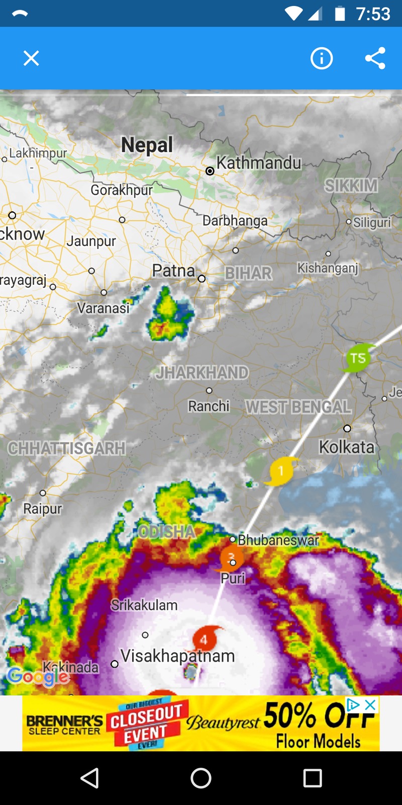Storms in India are bearing down on our friend Shaun.