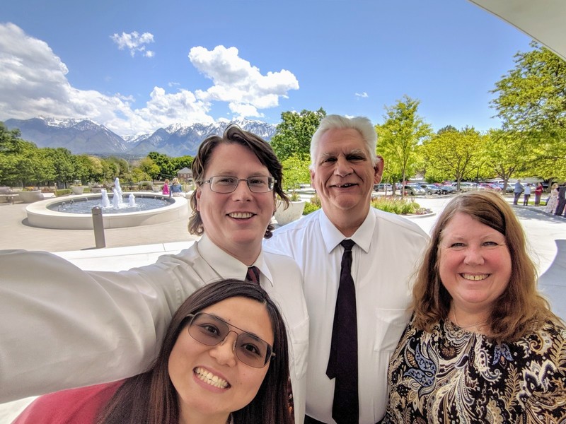 Jordan River UT Temple: ZingZing, Ben, Don, Lois