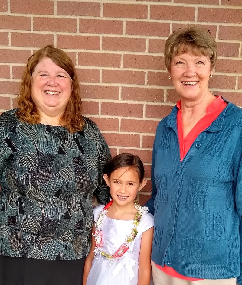 Adele Baptism Herriman UT: Lois, Adele, Laura.