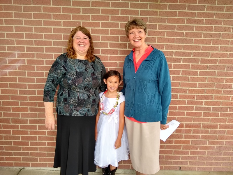 Adele Baptism Herriman UT: Lois, Adele, Laura.