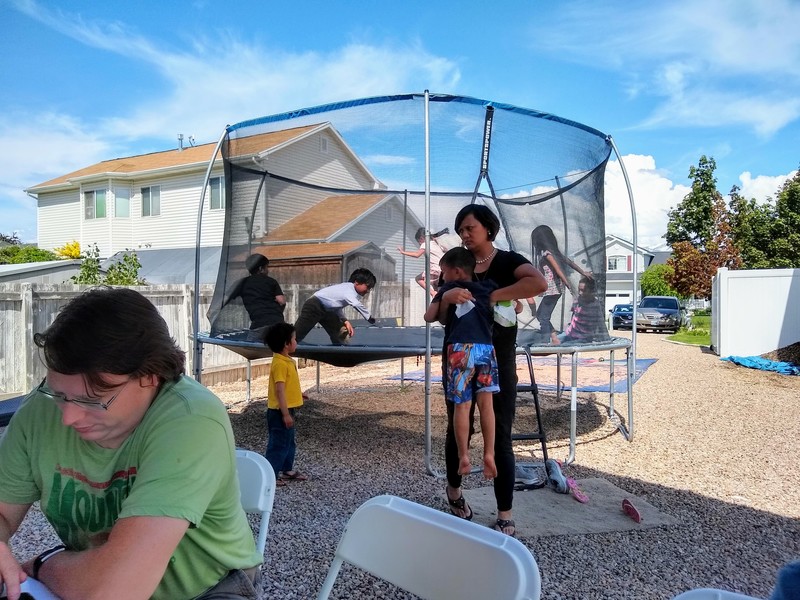 Adele Birthday Party Herriman UT: Trampoline.