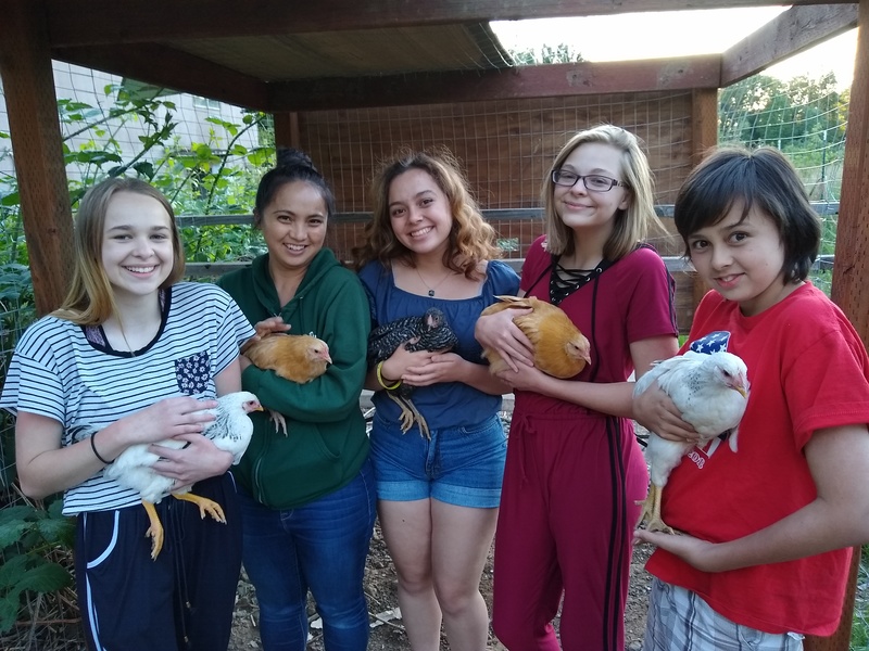 Chicks and chicks (and Alex). Hollie/Dash, Akiko, Shannon, Briyanne, Alex/Dot.